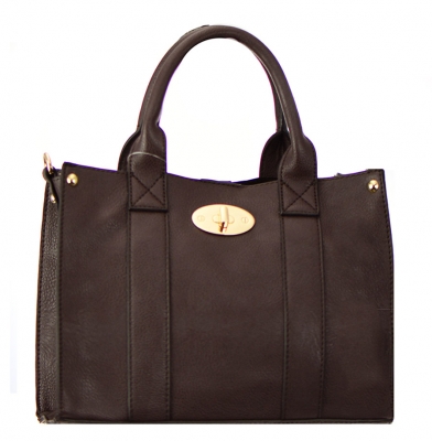 Two In one Faux Leather Handbag KS03S 38188 Brown